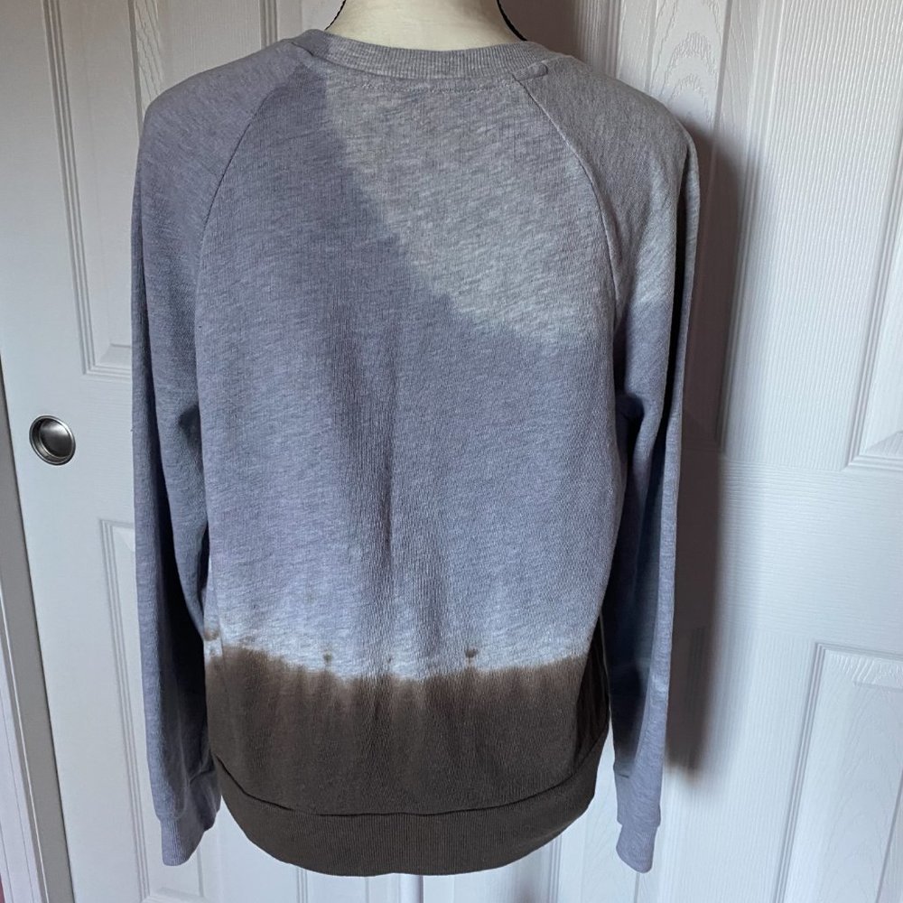 Treasure & Bond Ombre Gray & Brown Crew Neck Long Sleeve Sweatshirt Size M #0333 - Picture 3 of 7